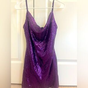 Purple sequin dress!